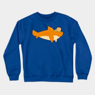 Orange Fruit Shark Crewneck Sweatshirt